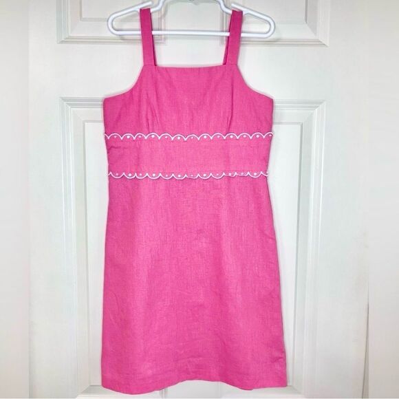 GUC KC Parker linen dress girls size 7 - Picture 3 of 4